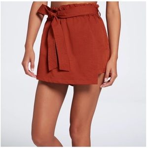 CALIA Women's Journey Trapunto Skort w/ paper bag tie waist, size S, NWOT